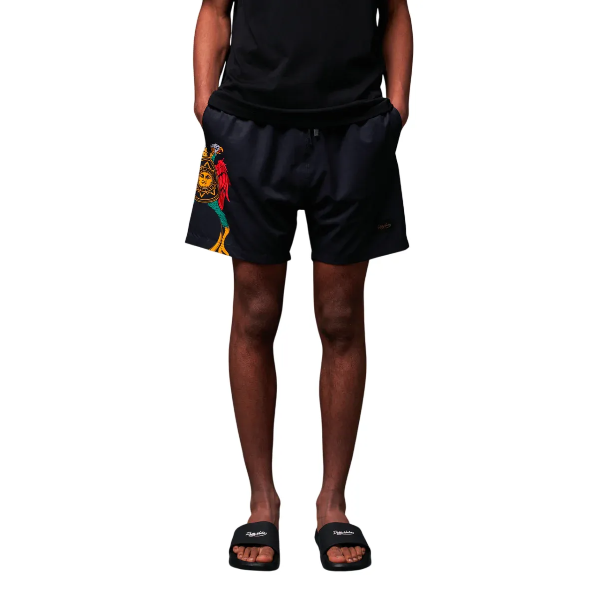 Dolly Noire costume da bagno a pantaloncino da uomo Asso di Denari WW916-WC-01 nero Water Repellent Outer Layer Breathable Mesh Panels