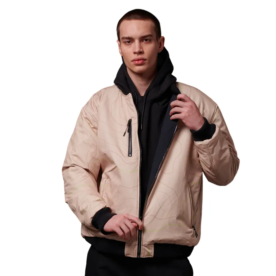 Dolly Noire giubbino bomber reversibile Luca Barcellona nero-beige Fedora