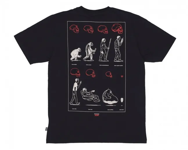 Stylish Details Dolly Noire maglietta manica corta da uomo Devolution Tee ts385-ta-01 nero