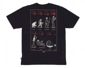 StretchReinforcedArmholes Raw Edge Hem Dolly Noire maglietta manica corta da uomo Devolution Tee ts385-ta-01 nero