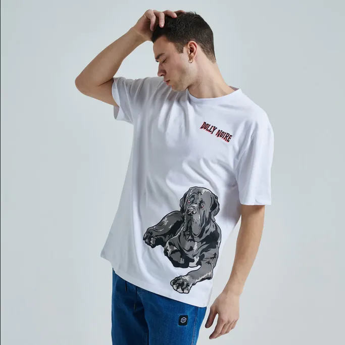 Dolly Noire Mastino Napoletano Tee ts096-ta-02 white Quick Release Hem