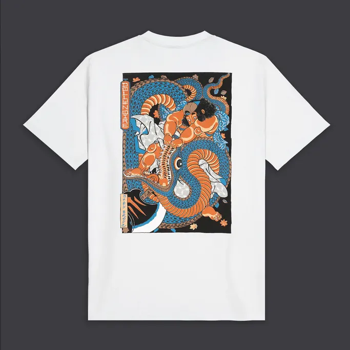 Casual Comfort Fit spandex blend Dolly Noire t-shirt manica corta Kunyoshi Red Blue Tee TS170-TA-02 white