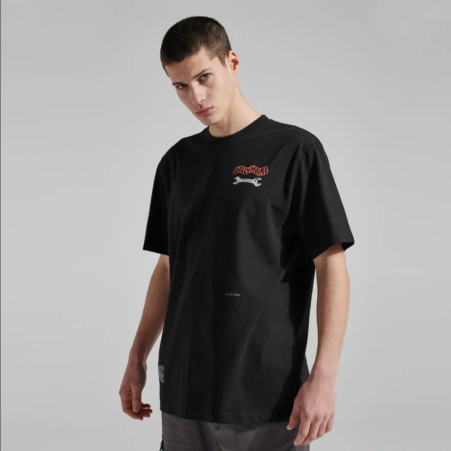 Flexible Ribbed Neckline Dolly Noire T-shirt manica corta Salta Foss ts013-ta-01 black