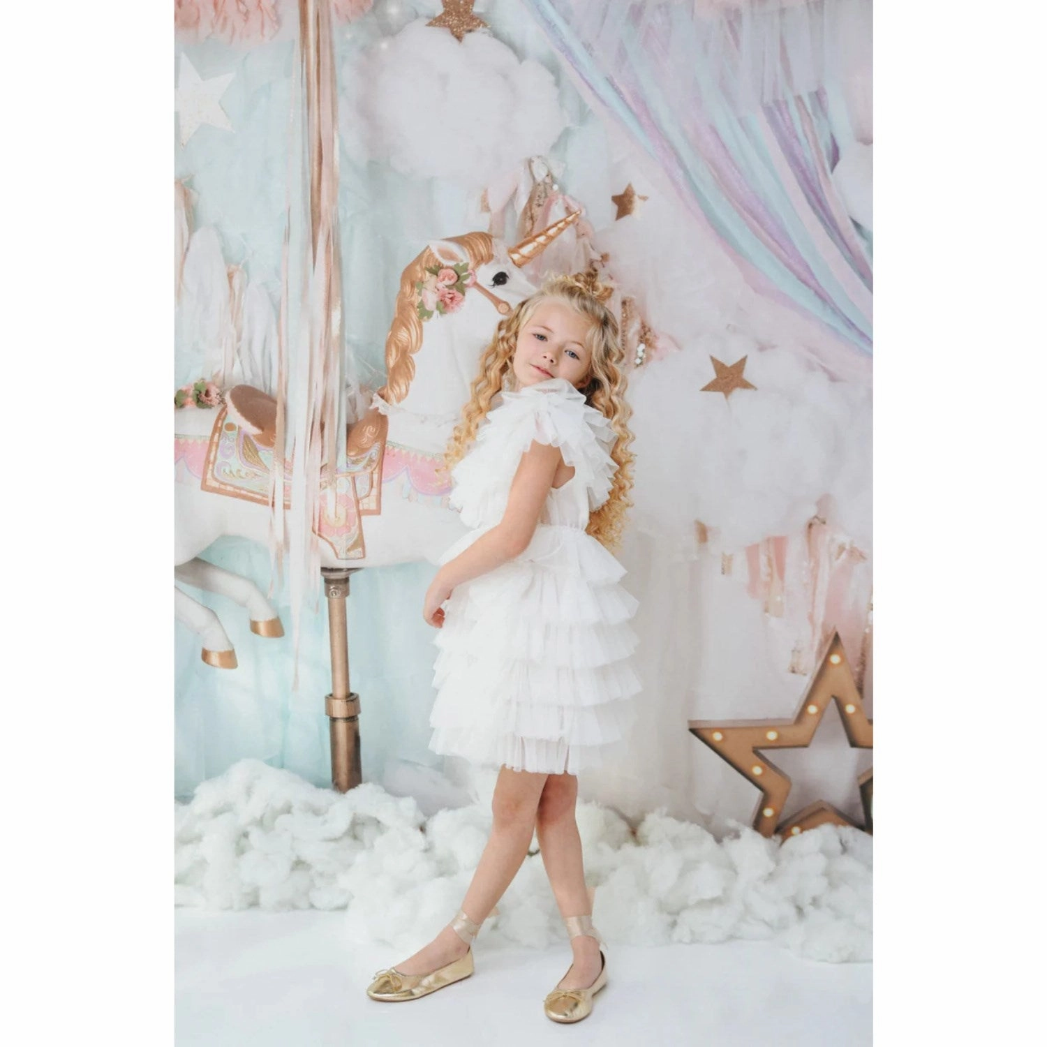 Dolly by Le Petit Cake Dress Whipped Cream White Vacation Vibes
