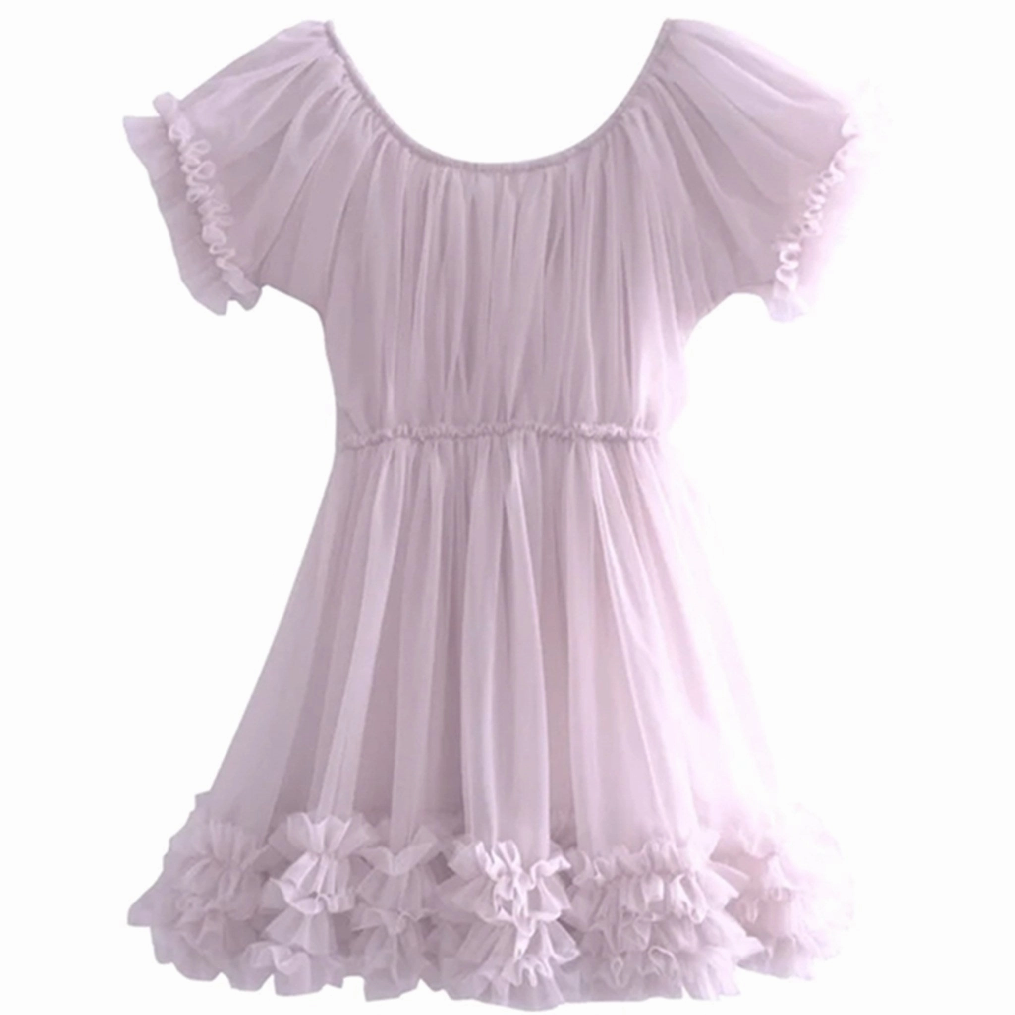 Dolly by Le Petit Frilly Dress Lavender Airy Touch Chic and Cozy