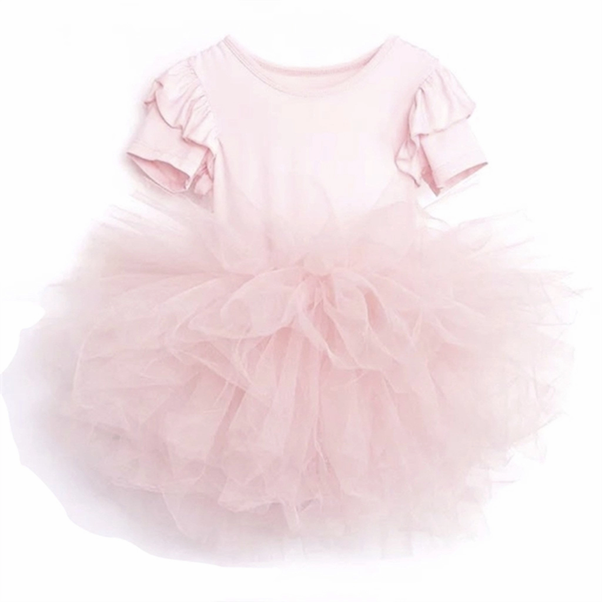 Dolly by Le Petit Timeless Short Sleeve Tutu Dress Light Pink Pastel Sky