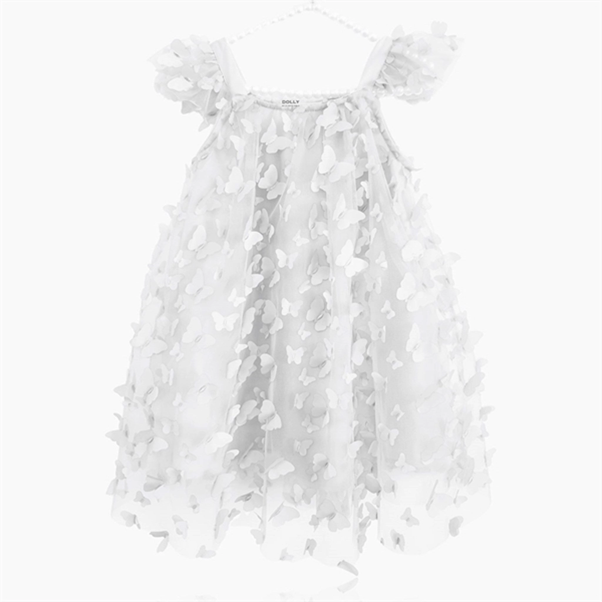 Dolly by Le Petit Tom Allover Butterflies Tutu Dress White Peace Glow