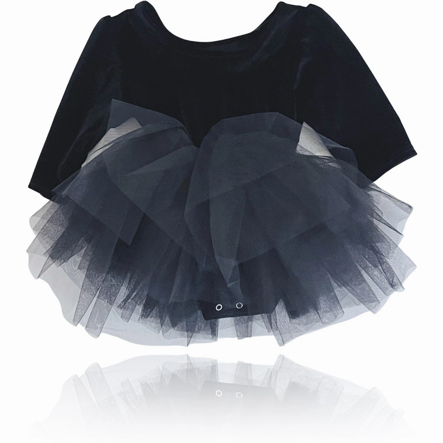 Day-To-Night Wear Minimalist Look Dolly by Le Petit Tom Black Dolly Universe Velvet Planet Tutu Dress