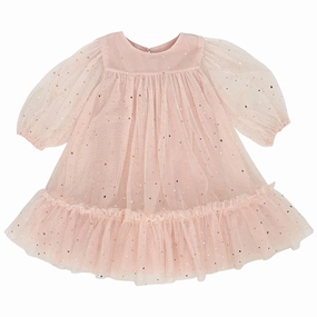 Dolly by Le Petit Tom Empress Tulle Dress Ballet Pink Texture Soft