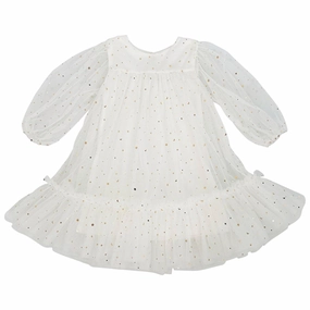 Relax Style Sharp Profile Dolly by Le Petit Tom Empress Tulle Dress Off White