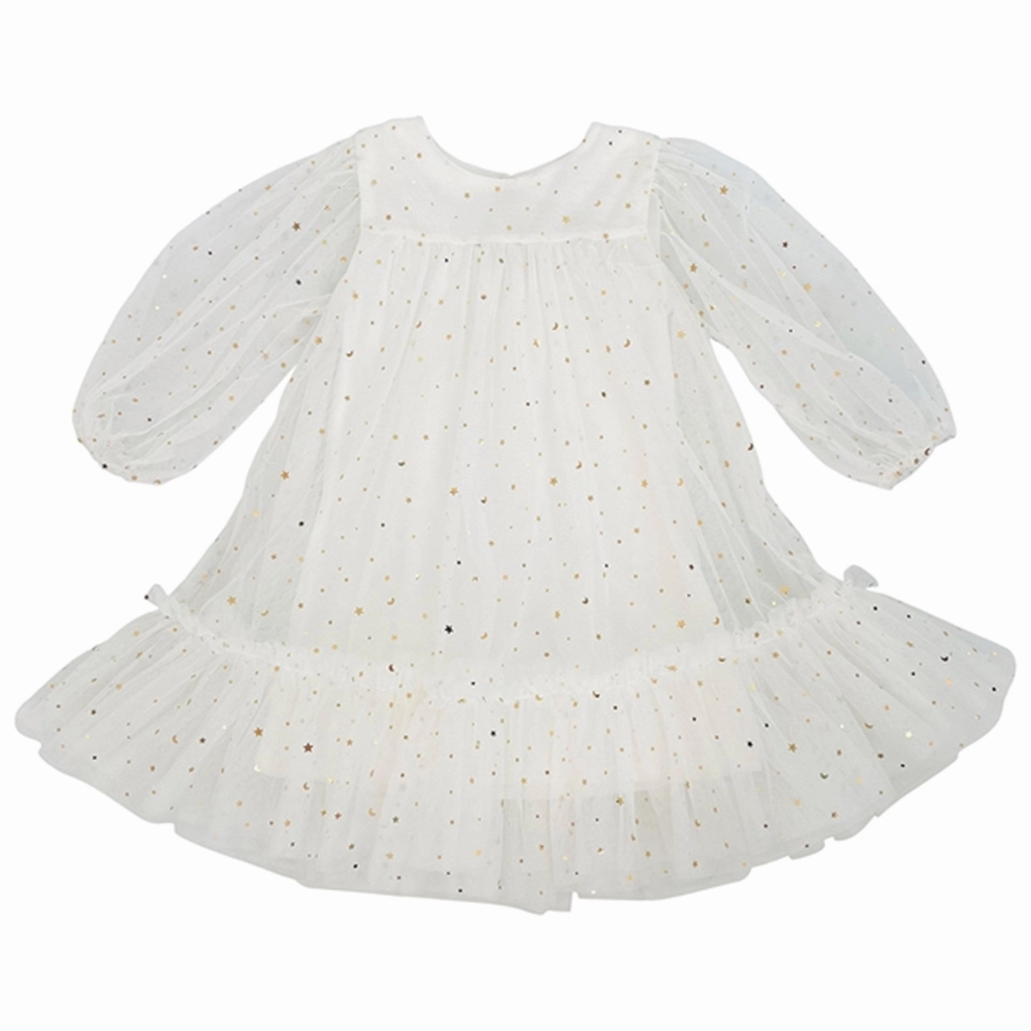 Relax Style Sharp Profile Dolly by Le Petit Tom Empress Tulle Dress Off White