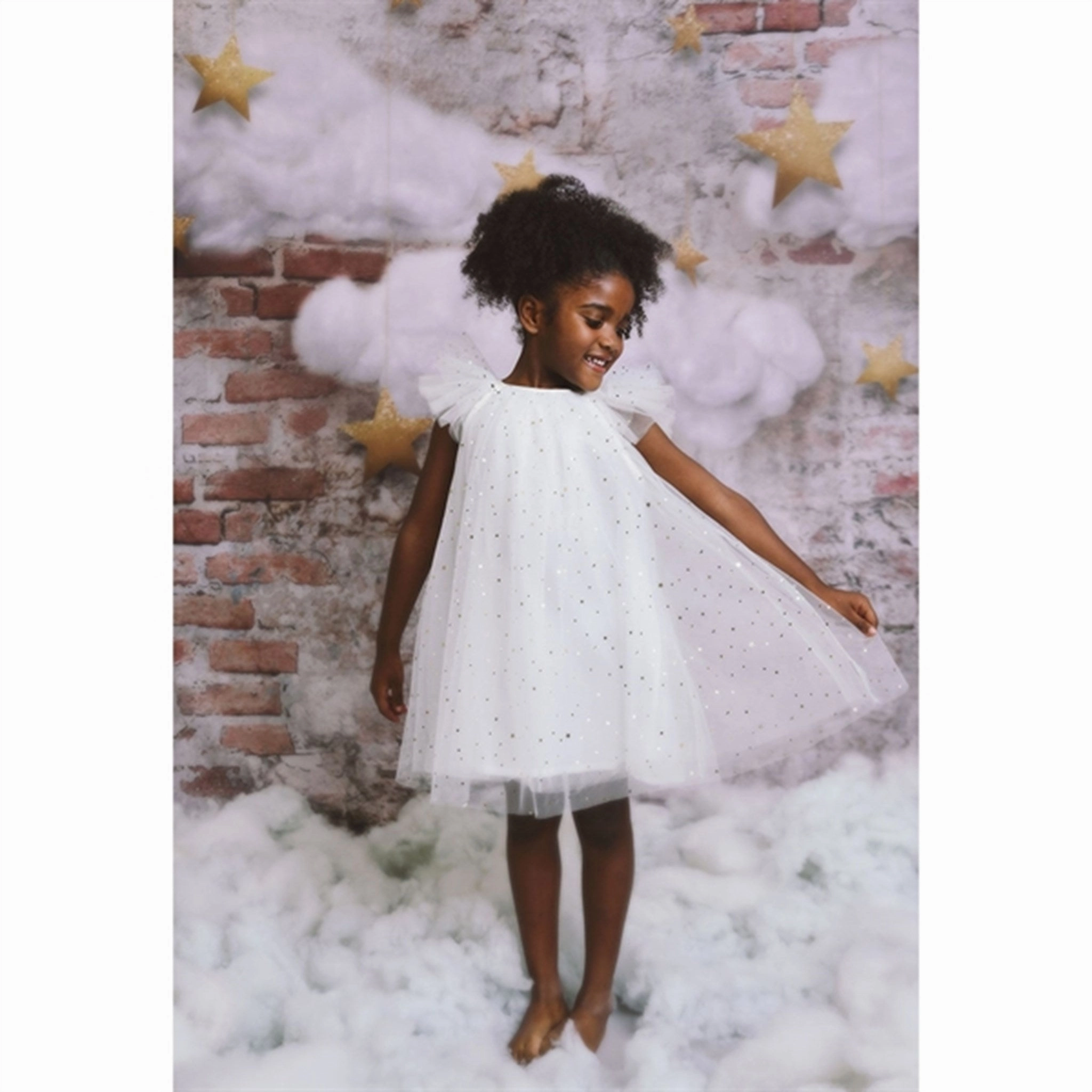 Weekend Look Dolly by Le Petit Tom Fairy Tulle Dress Off White
