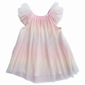ContrastStitching Padded-Bust Dolly by Le Petit Tom Fairy Tulle Dress Rainbow