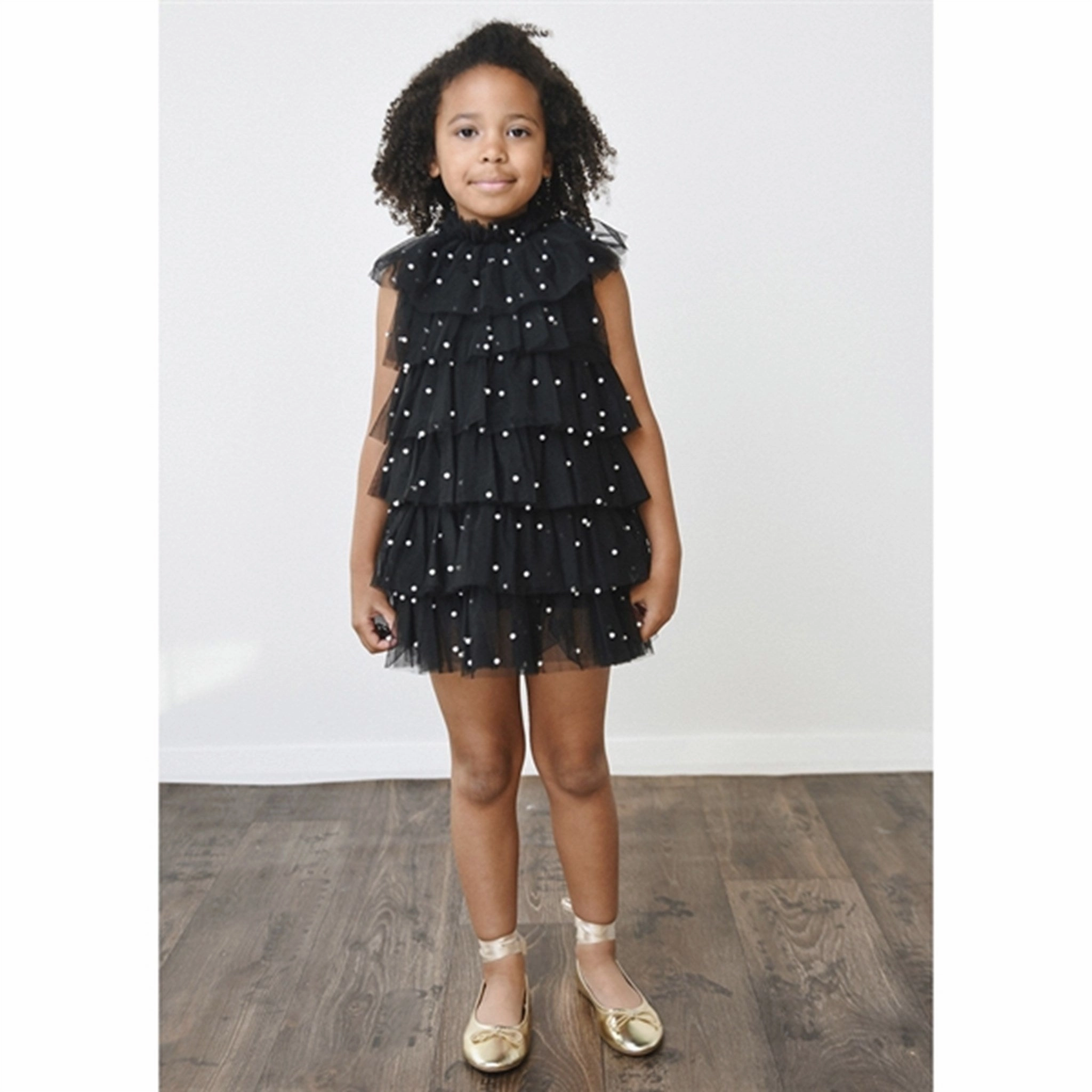 Dolly by Le Petit Tom Pearl Tutully Tiered Tulle Tuttu Dress Black Style Base Easy Texture
