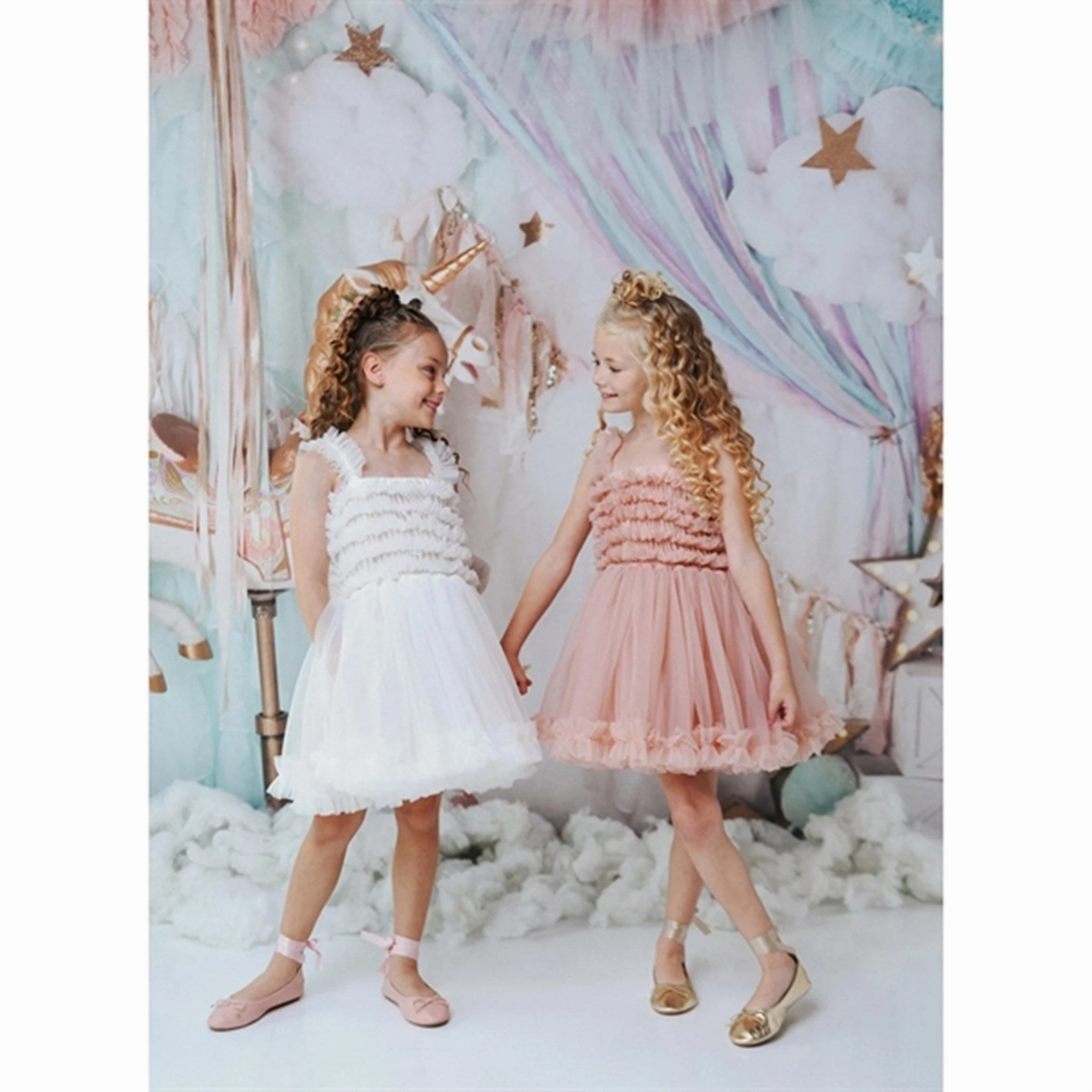 Office Wear Bold-Color Dolly By Le Petit Tom Petti Dress Off-White