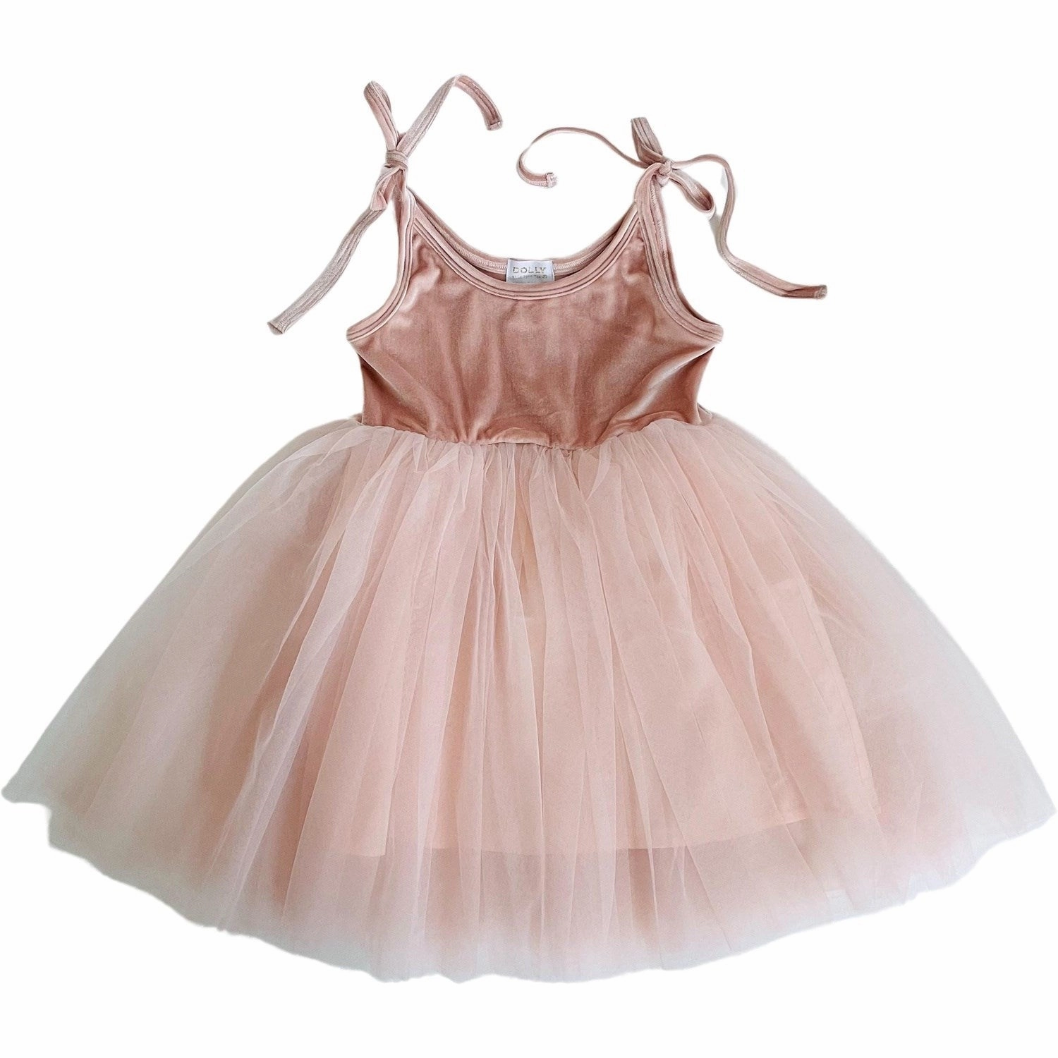 Ruffle Hem Classic structured dress Dolly by Le Petit Tom Pink Dolly Universe Velvet Cosmic Strings Tutu Dress