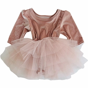 Dolly by Le Petit Tom Pink Dolly Universe Velvet Planet Tutu Dress Relaxed fit wear Trendy Layering