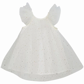 Neutral Mood Flattering Style Dolly by Le Petit Tom Tulle Fairy Dress White