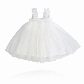 Dolly by Le Petit Tom Tutu Kjole Beach Cover Up Ballet White Flared-Hem Quick Elegance