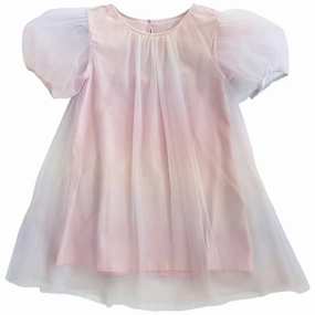 Dolly by Le Petit Tom Unicorn Rainbow Puff Tulle Dress Rainbow Pastel Trend Detail Fall Tone