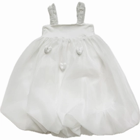 Weekend Vibe Dolly by Le Petit Tom White Dolly World Heart Balloon Organza Dress