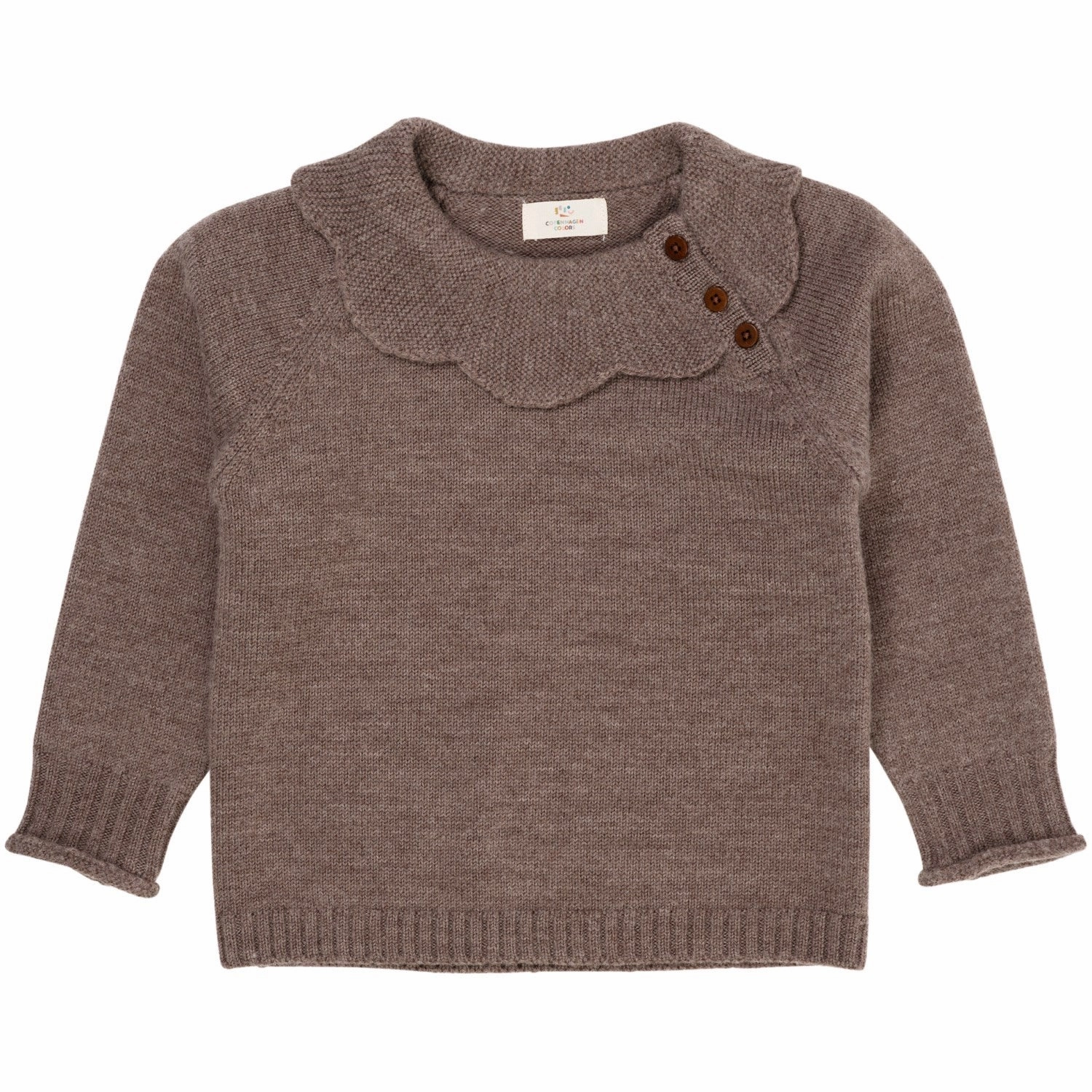 COPENHAGEN COLORS Natural Melange Merino Marguriette Blouse Breathable Material Picnic Outfit