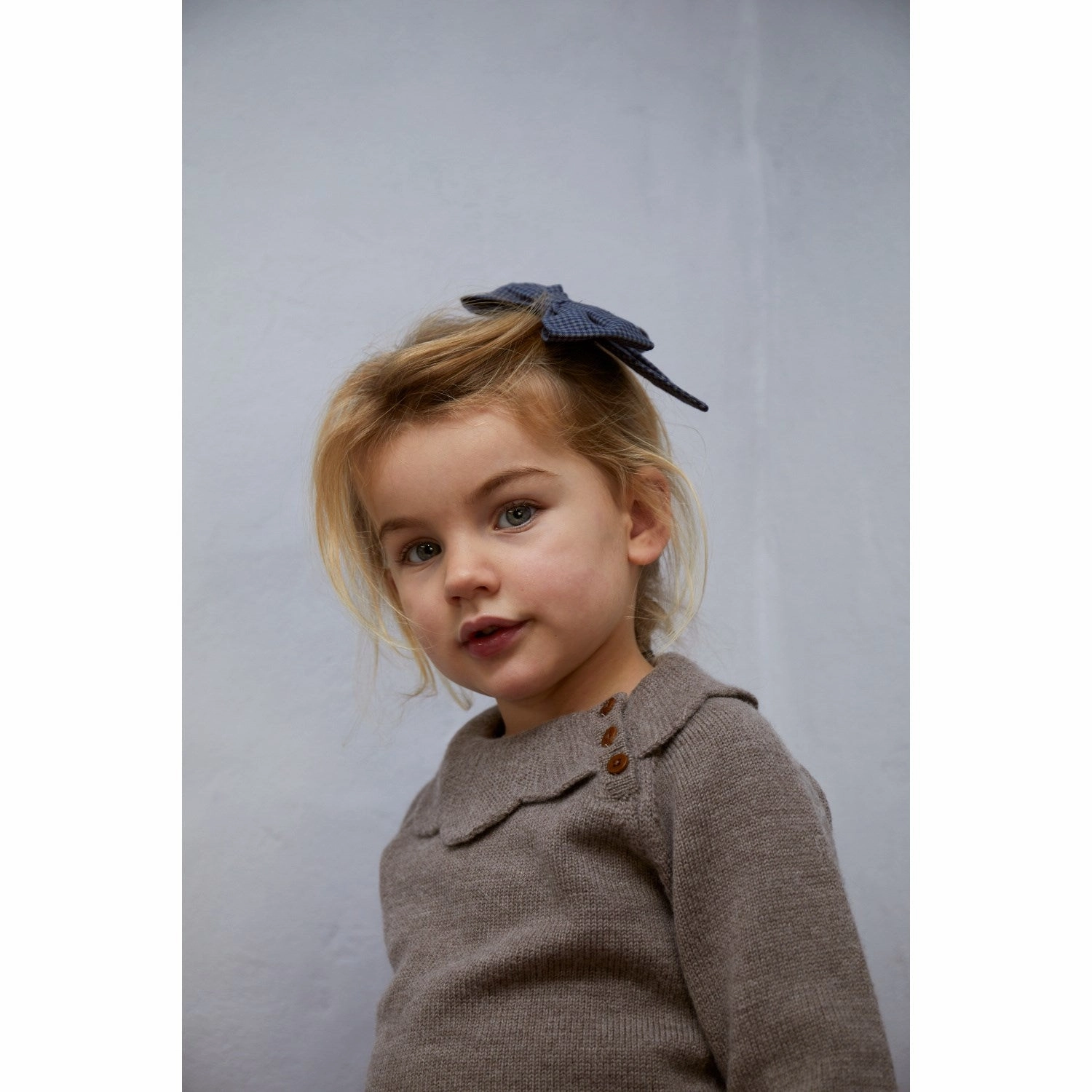 Neutral Tone Non Iron COPENHAGEN COLORS Natural Melange Merino Marguriette Blouse