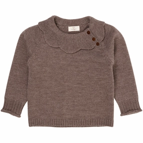 COPENHAGEN COLORS Natural Melange Merino Marguriette Blouse Breathable Material Picnic Outfit