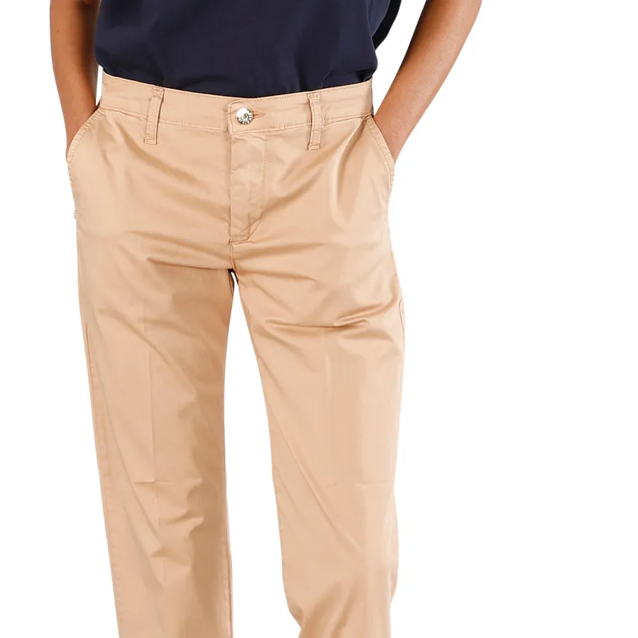 Wrinkle Free Fabric Smart Layering Caf??Noir pantalone a sigaretta da donna in tinto capo C7JP0225 M0667 ginger