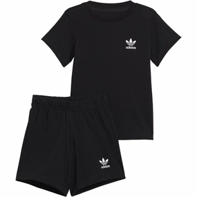 adidas Originals Black Shorts Tee Set Reinforced Gusset skiing outfit