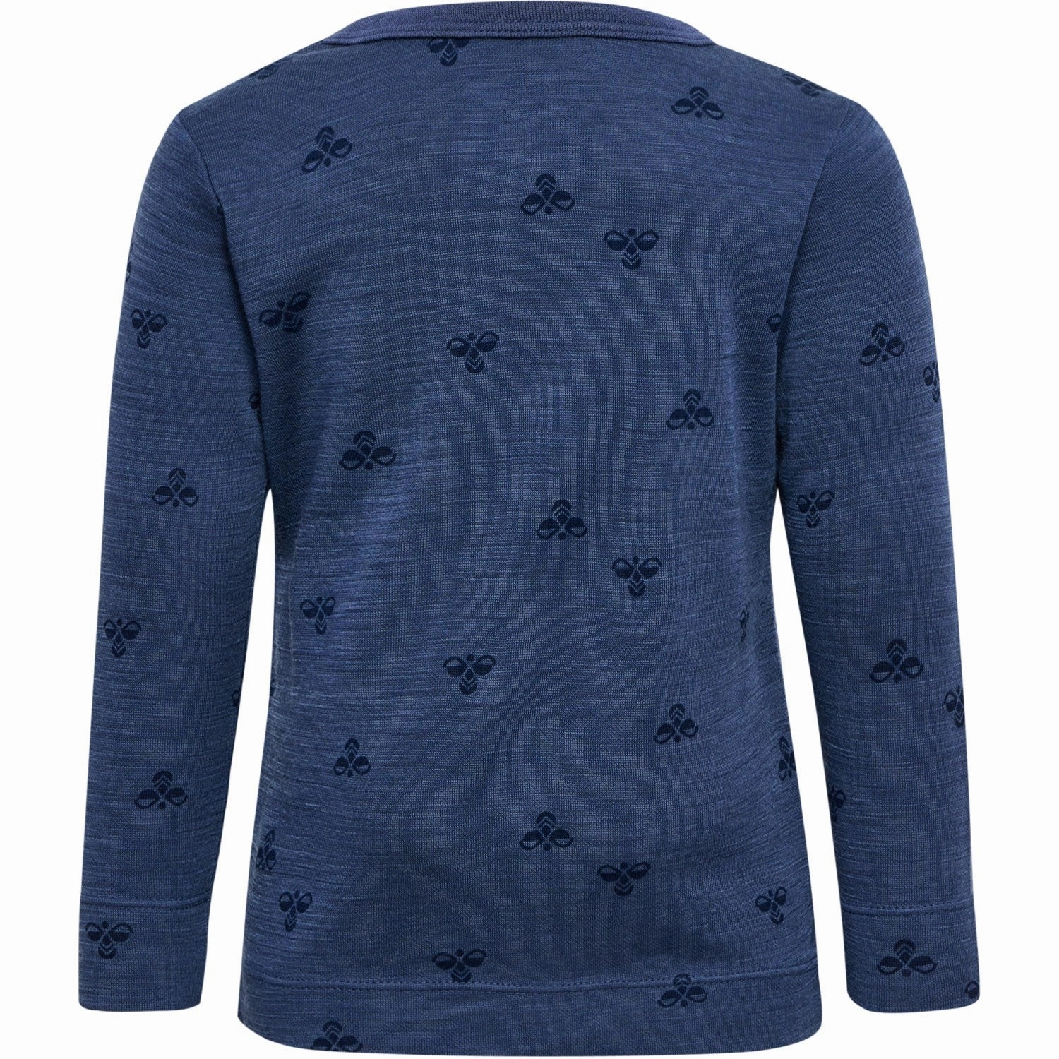 All Purpose Weave Design Travel Friendly Hummel Vintage Indigo Mini Wool T-Shirt L/S