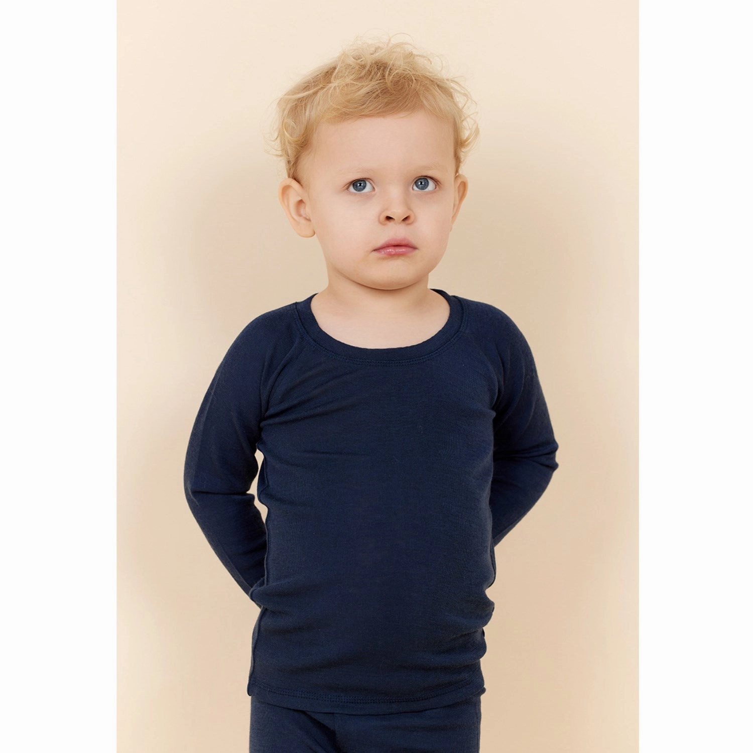 Unique Design Versatile Style COPENHAGEN COLORS Natural Melange Merino Light Knitted T-Shirt Ls