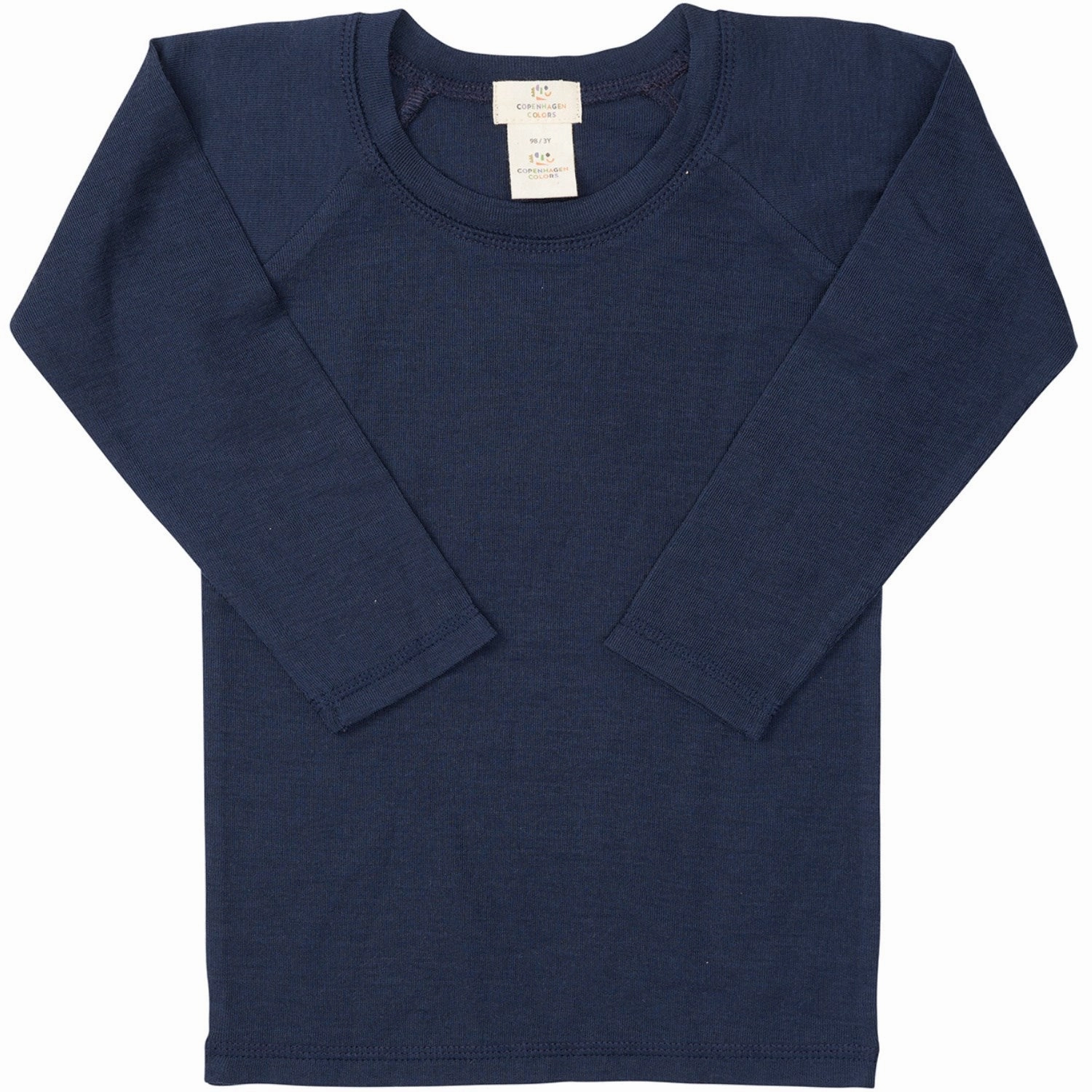 Designer Look Wrinkle-Resistant COPENHAGEN COLORS Natural Melange Merino Light Knitted T-Shirt Ls