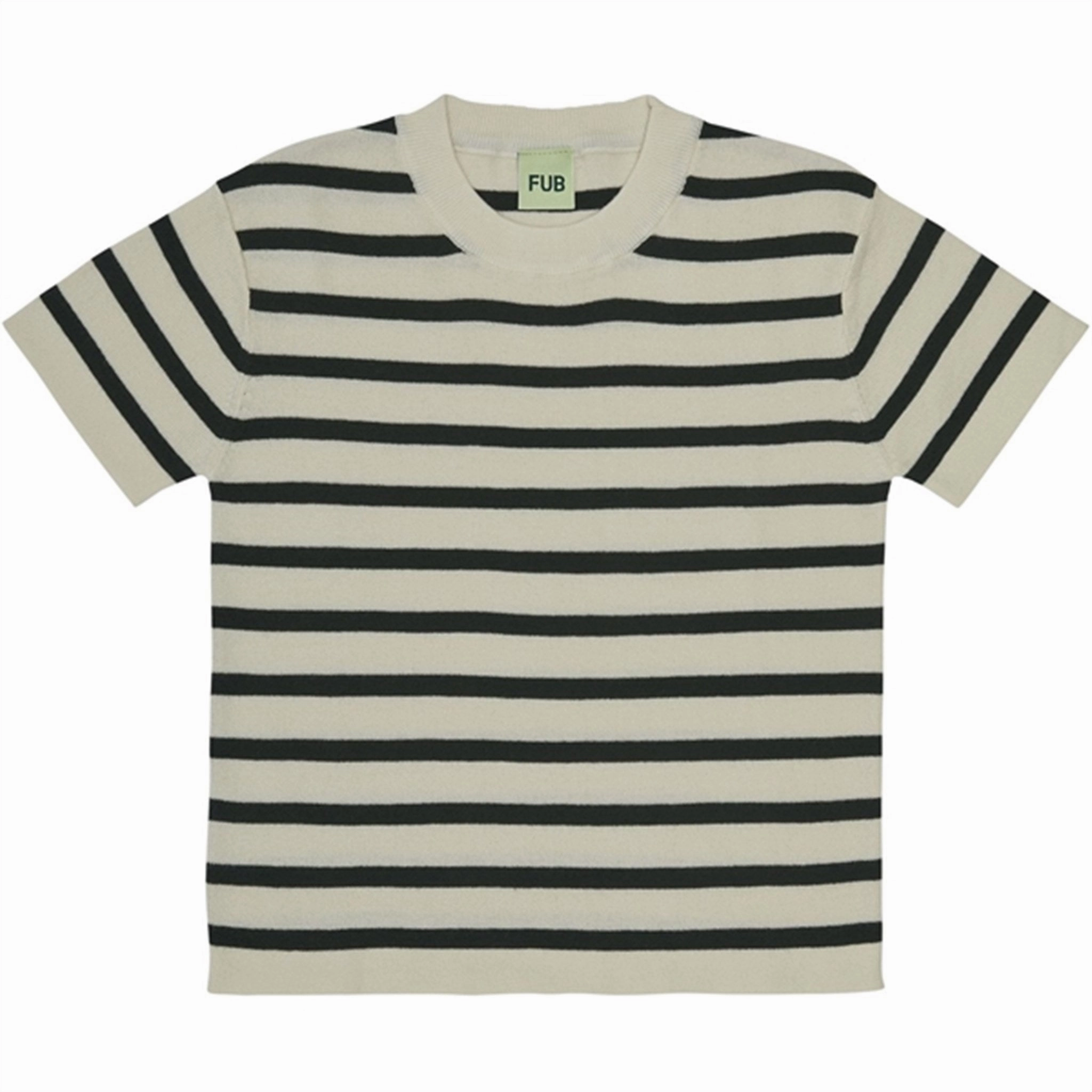 FUB Oversized T-Shirt Ecru/Deep Green Bohemian style Thermal Regulating Layer