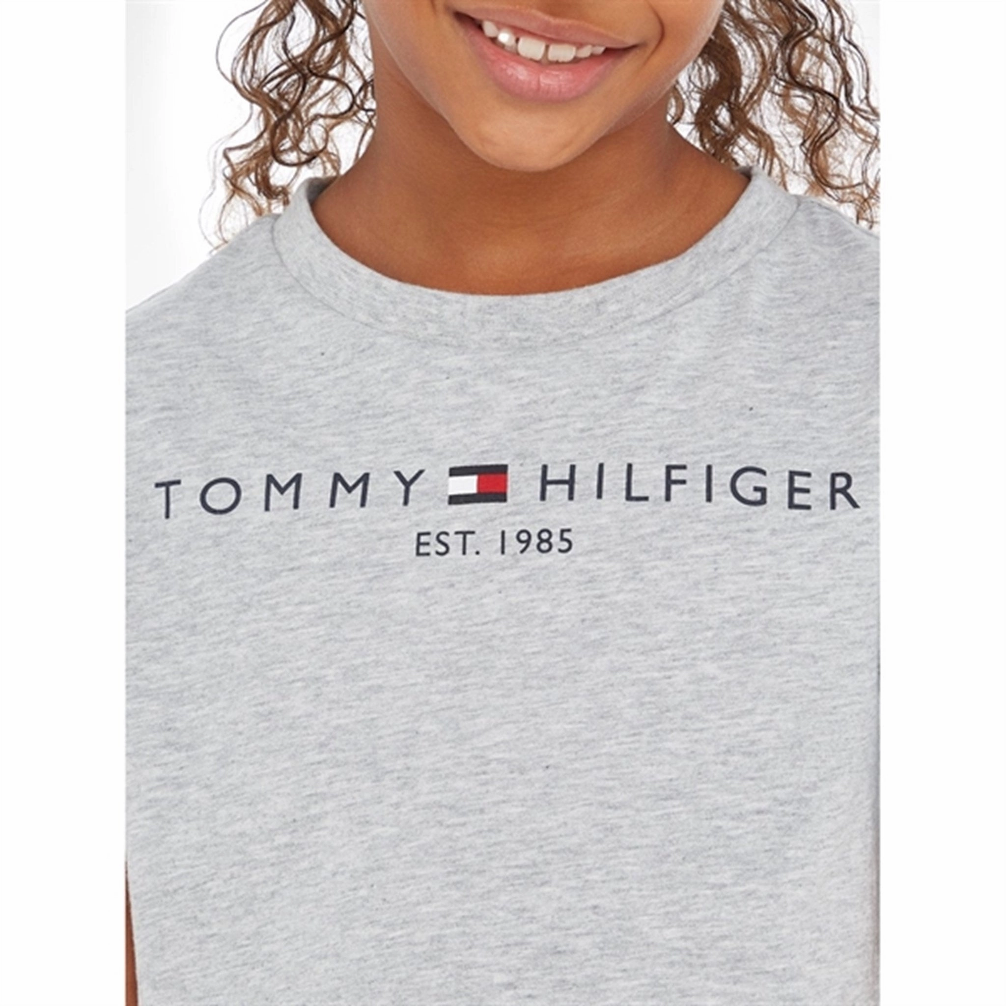 Tommy Hilfiger Essential T-Shirt Light Grey Heather Soft Feel Premium Material