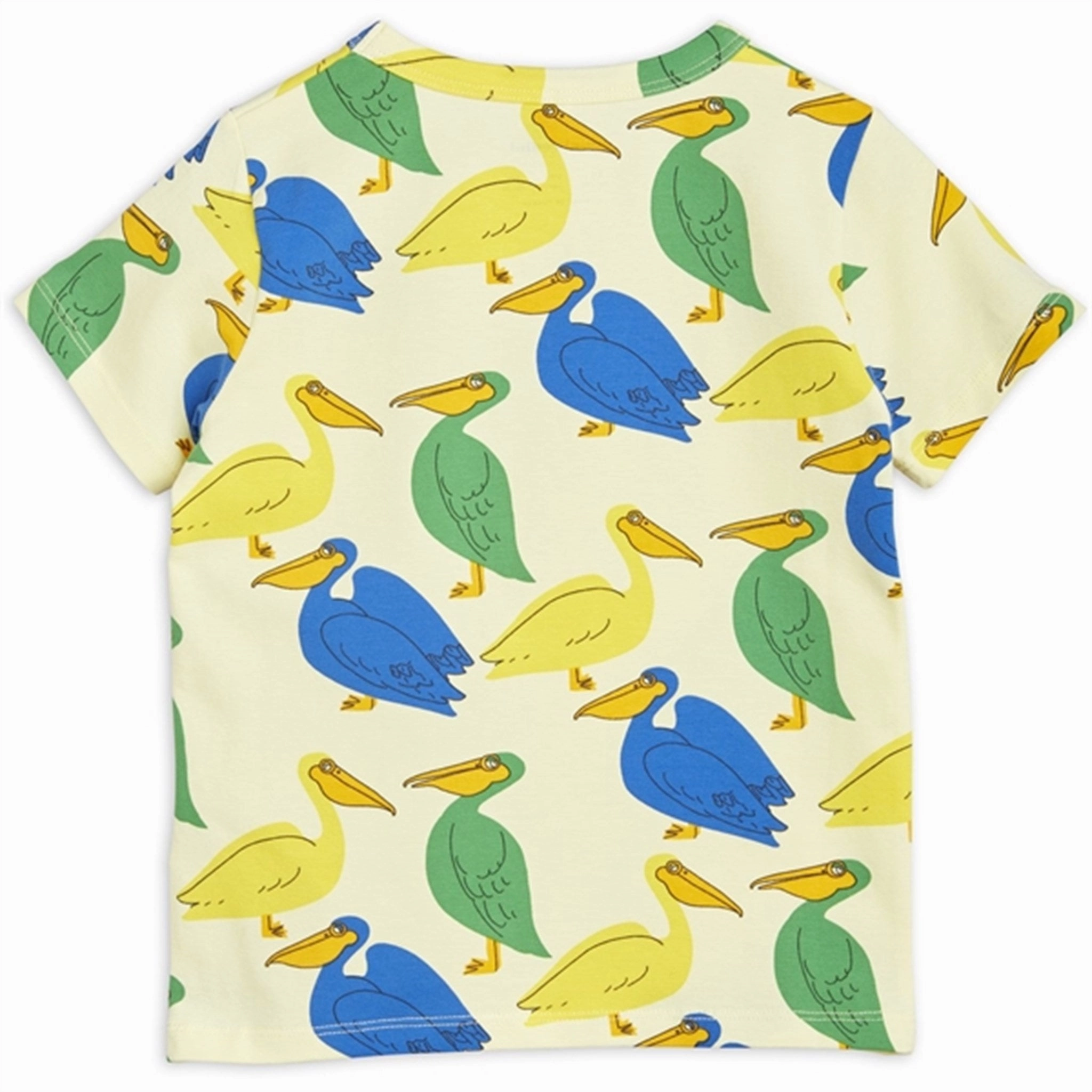 Stylish Everyday Wear Versatile Top Mini Rodini Pelican AOP T-Shirt Yellow