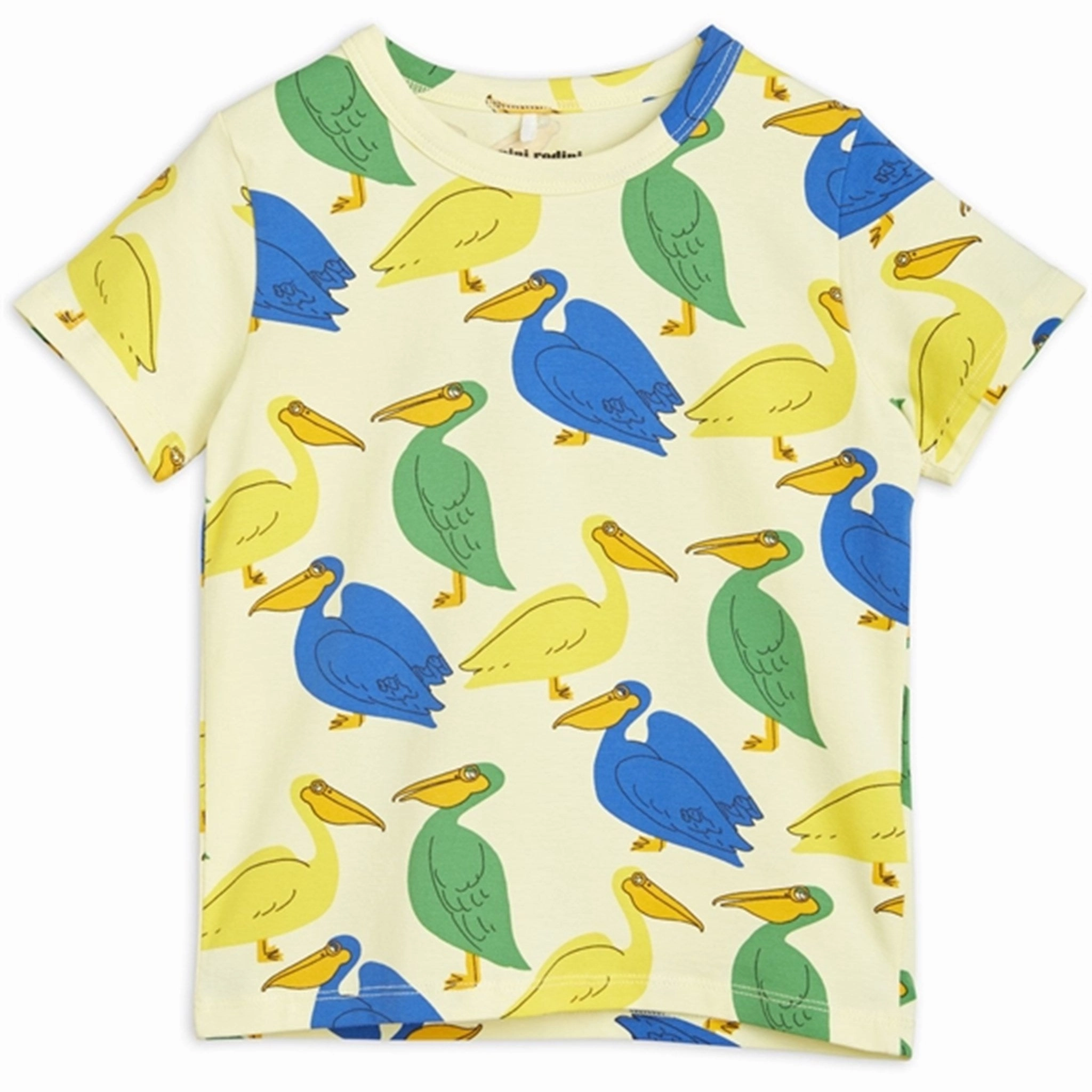 Mini Rodini Pelican AOP T-Shirt Yellow Easy Layering