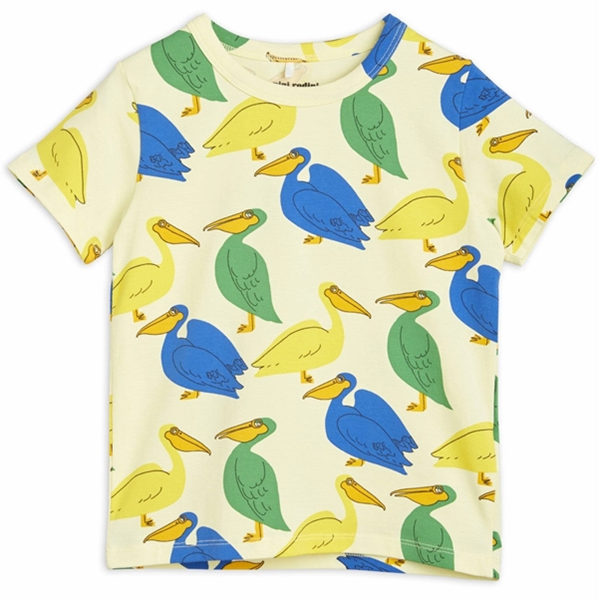 Mini Rodini Pelican AOP T-Shirt Yellow Summer Favorite Beach Wear