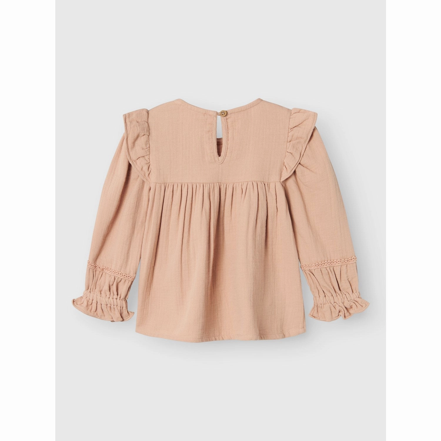 Flexible Knit Solid Hue Lil'Atelier Rugby Tan Salene Loose Blouse