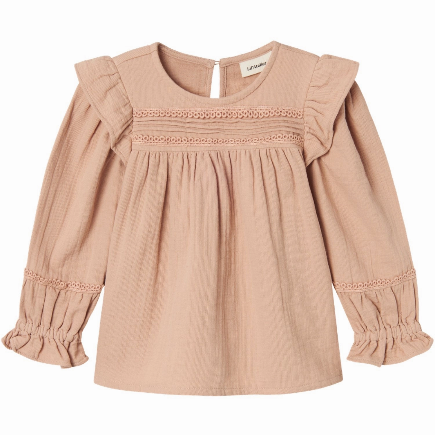 Lil'Atelier Rugby Tan Salene Loose Blouse Eco-friendly Trendy Vibes
