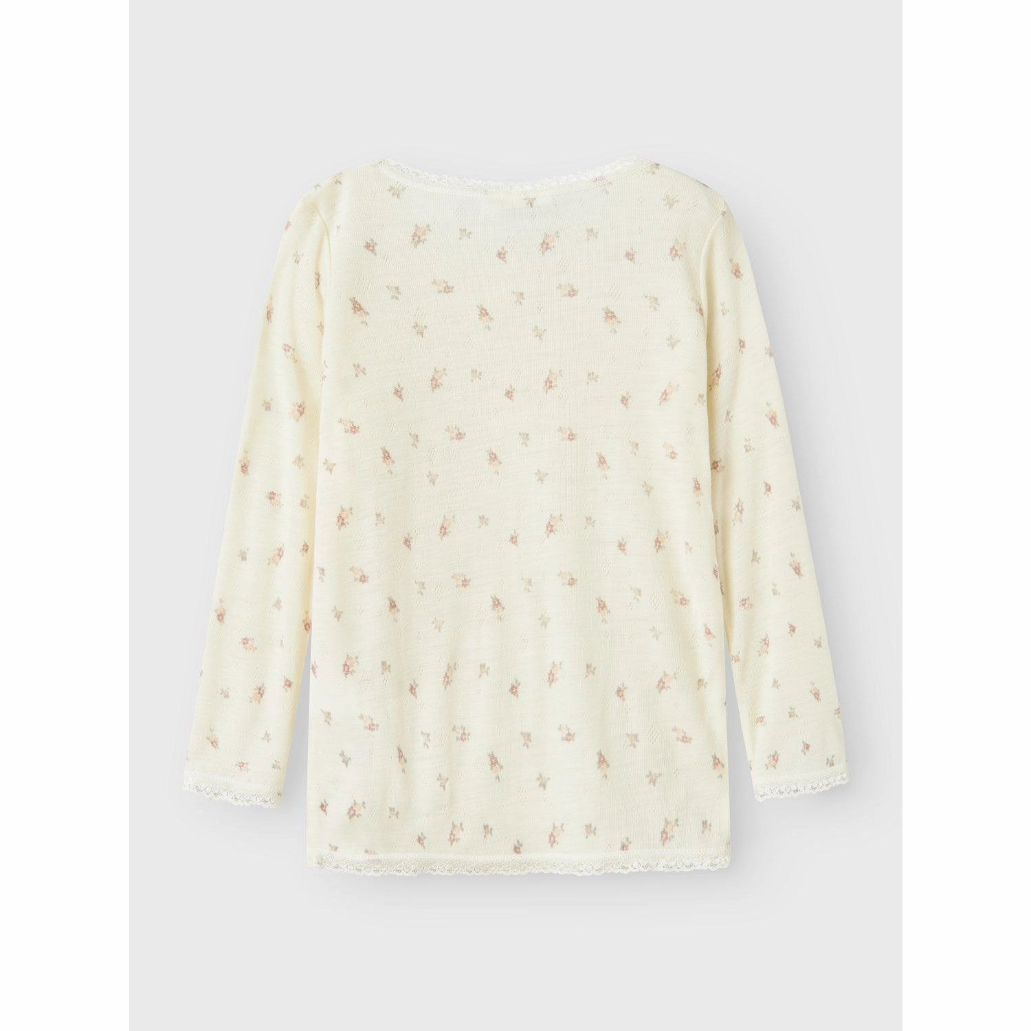 Morning Comfort Adjustable Cuff Closure Name It Snow White Small Flowers Nmfwang Wool Needle Ls Top Noos