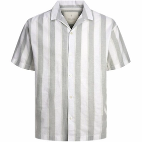 Stylish Appearance Breathable Cotton Jack & Jones Junior Lily Pad Summer Stripe Resort Shirt
