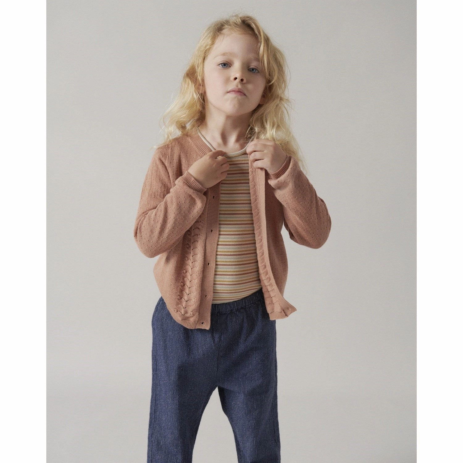 MarMar Modal Rib Autumn Stripe Mix Tani Blouse Smooth Seam Finish