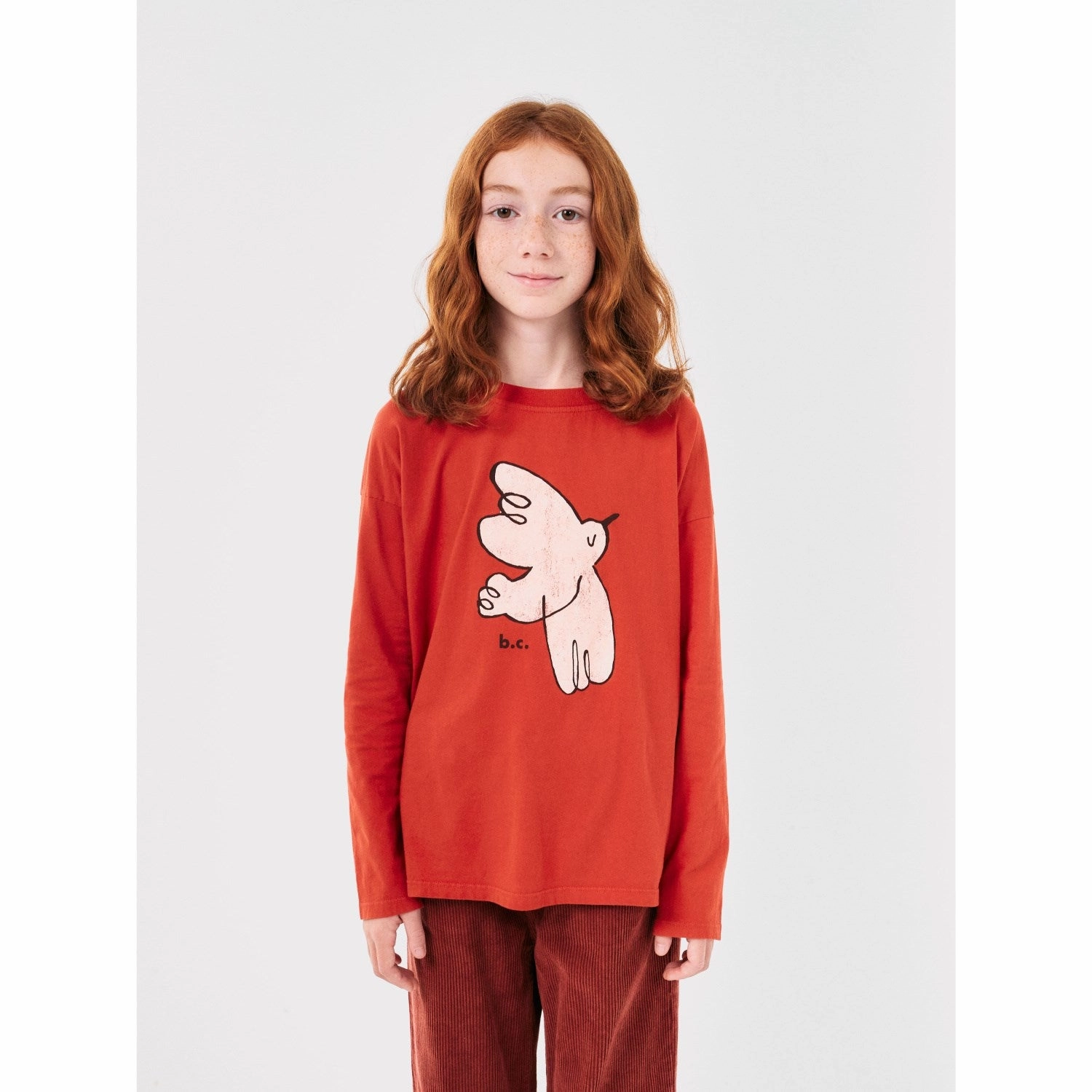 Bobo Choses Red Freedom Bird T-Shirt Non Restrictive Fit Snag Resistant Fabric