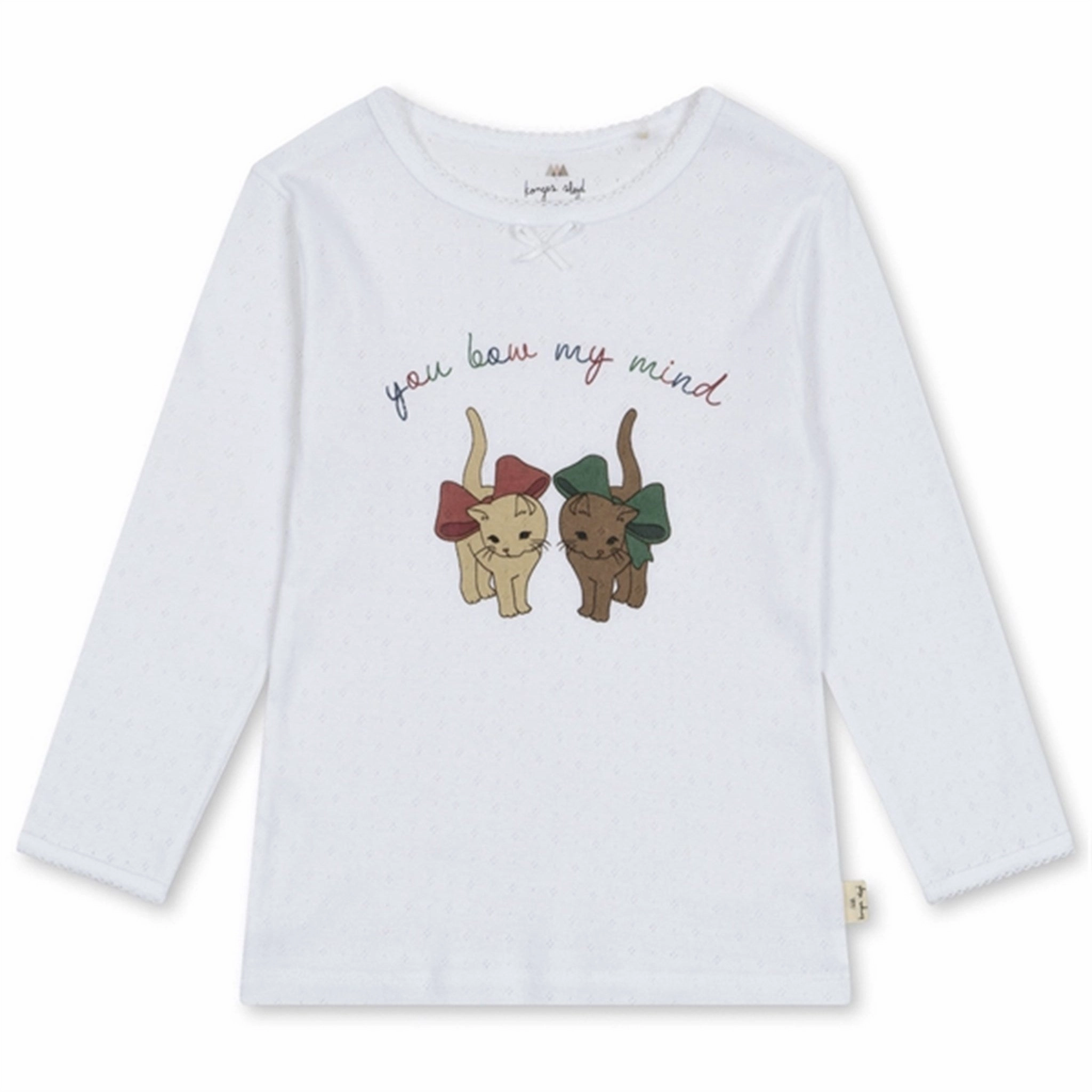 Wardrobe Staple Static Dissipating Fiber Konges Sl?jd Bow Kitty Minnie Blouse