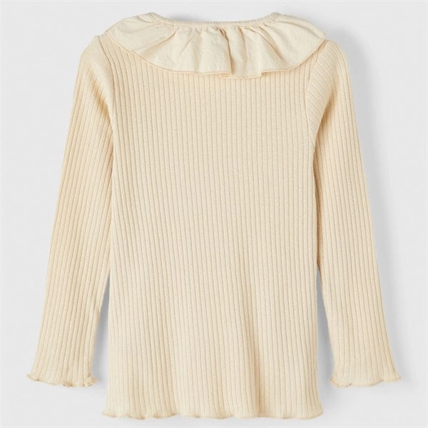 Lil'Atelier Wood Ash Omina Slim Blouse Versatile Style Anti Pilling Surface