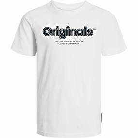 hypoallergenic Travel Ready Jack & Jones Junior Bright White Lakewood Branding T-Shirt