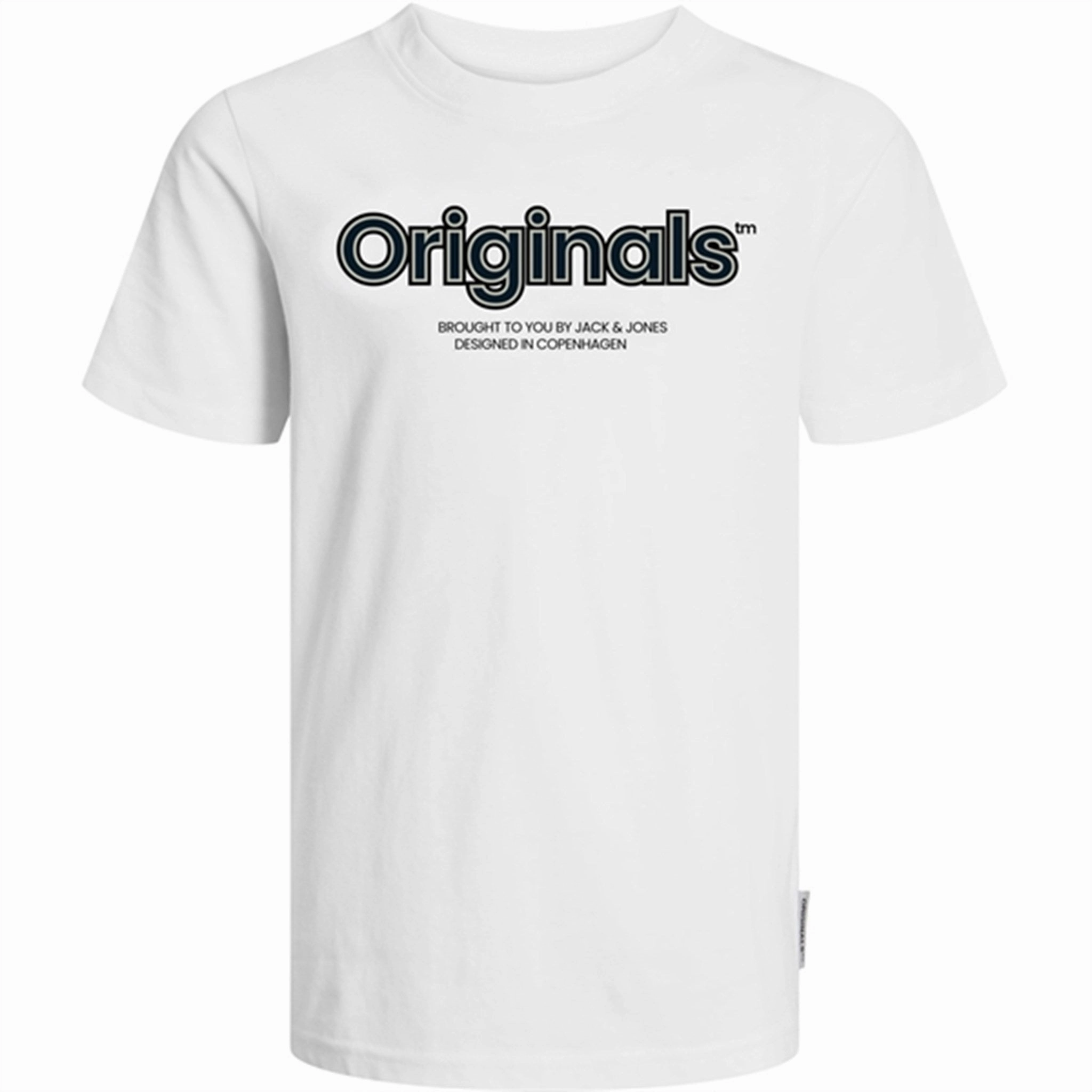 hypoallergenic Travel Ready Jack & Jones Junior Bright White Lakewood Branding T-Shirt