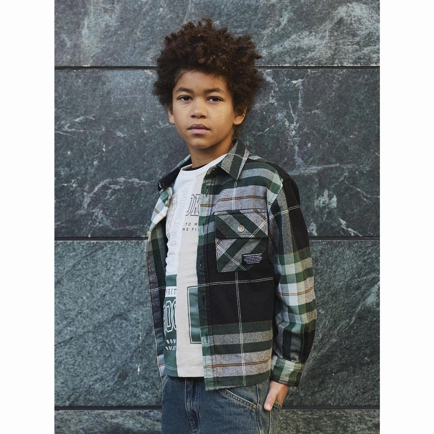 Name It Garden Topiary Nkmnorris Ls Overshirt Dressy look Checkered Print