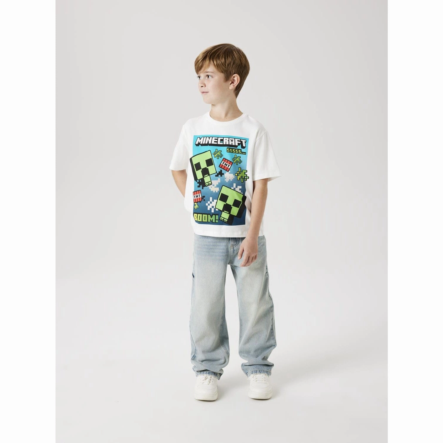 Soft Touch Name It Cloud Dancer Mus Minecraft Regular T-Shirt Noos